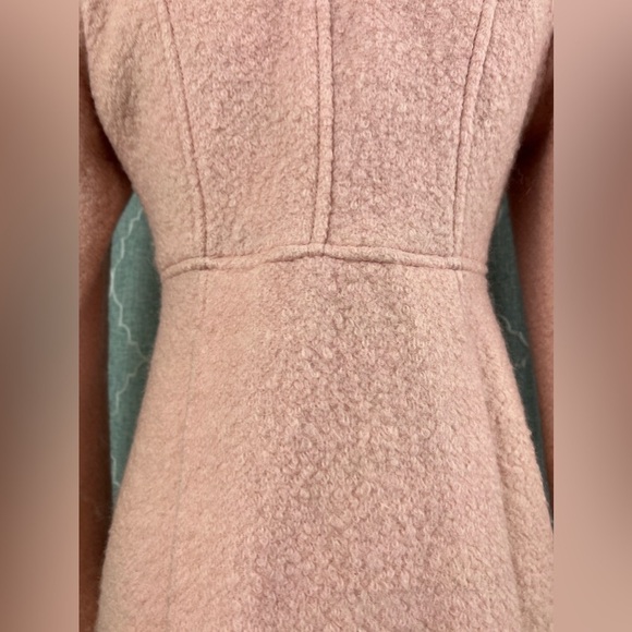 Guess Pink Double Breasted Bouclé Cutaway Coat - Size PXS - Picture 10 of 16